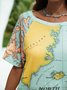 Women Summer Casual Cotton-Blend Shift Short Sleeve T-shirt