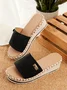 Resort Hemp Rope Sole Wedge Sandals