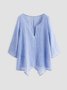 Loose Linen Women Summer Blouse