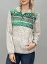 Women Casual Printed Long Sleeve Sweatshirt