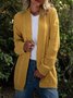 Yellow Solid Casual Round Neck Sweater
