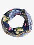 Women Vintage Stripe Print Beanie Outdoor Windproof Snow Hat