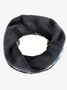 Women Vintage Stripe Print Beanie Outdoor Windproof Snow Hat