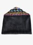Women Vintage Stripe Print Beanie Outdoor Windproof Snow Hat