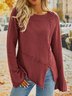 European and American large size retro casual irregular sweater