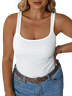 Plus Size Sexy Skinny Solid Sleeveless Knit Tank