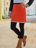 Casual Cotton-Blend Skirt