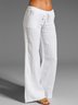Women Casual Linen Solid Pants