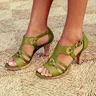 Comfortable Vintage Summer Women Heel Sandals