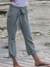 Vintage Casual Solid Pants