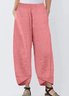 Casual Linen Paneled Pants