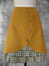 Vintage Floral Winter Ruffle Front Skirt