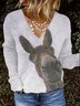 Plus Size Vintage Long Sleeve Tops