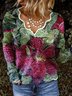 New Women Fashion Holiday Vintage Long Sleeve Casual Shirt Top