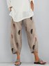 Pockets Printed Casual Pants