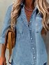 Long Sleeve Washed Blouse