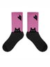 Black Cat Head Color Matching Casual Socks