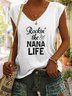 Rockin The Nana Life V-neck Tank Top