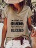 Mother's Day Casual Short Sleeve Round Neck Printed Top T-shirt