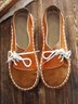 Casual Vintage Round Toe  All Season Flat