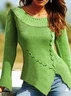 European and American large size retro casual irregular sweater