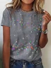 Butterfly Print Short Sleeve T-Shirt