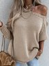 Casual Plain Autumn Acrylic Daily Loose H-Line Regular Regular Size Sweater for Women