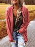 Casual Plain Loose Long Sleeve Coat