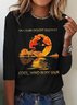 Halloween Crew Neck Casual T-Shirt