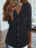 Plain Casual Teddy Jacket