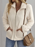 Regular Fit Casual Fluff/Granular Fleece Fabric Teddy Jacket