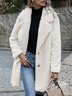 Fluff/Granular Fleece Fabric Casual Teddy Jacket