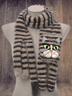 3D Wool Cat Pattern Plush Patchwork Long Scarf Casual Vintage Outdoor Accessories