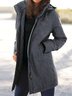 Plain Long Sleeve Buttoned Casual Jacket