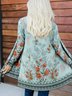 Floral Printed Casual Jersey Cardigan