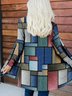Casual Geometric Printed Jersey Cardigan