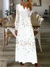 Loose Casual Notched Butterfly Dress