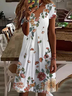 Plus Size Casual Loosen Short Sleeve Knit Dress