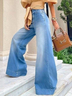 Loose High Waist Plain Urban Wide leg Long Jeans