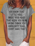 Women's Little Voice Inside Your Head Funny Casual Crew Neck T-Shirt
