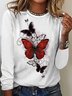 Women's Fashion Butterfly Graphic Printing Casual Regular Fit Top