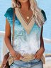 Seawater Casual Lace Jersey Shirt