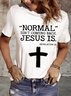 Loose Printing Casual Text Letters T-Shirt