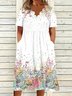 Plus Size Casual Short Sleeve Knit Dress