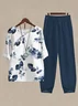 Loose Casual Floral Two-Piece Set