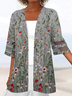 Wrap Loose Casual Floral Kimono