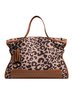 West Style Leopard Rivet Large Capacity Canvas Tote Bag