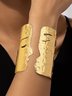 Valentine's Day Irregular Face Design Punk Cuff Bangle