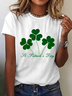 Crew Neck Shamrock Casual T-Shirt