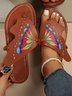 Casual Butterfly Pu Summer Slide Sandals